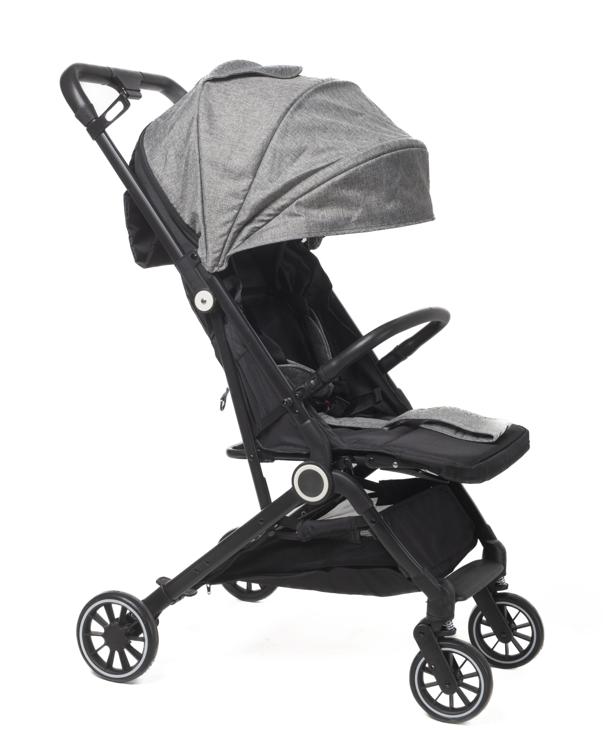 Lightweight Baby Stroller in Grey Foldable Spacious