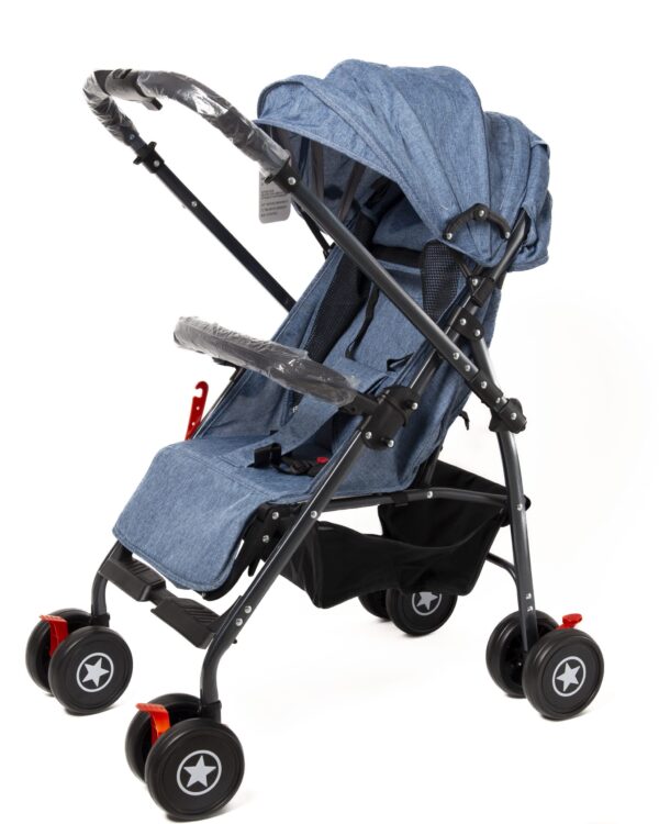 Lightweight Reversible Baby Stroller, Travel Stroller, Blue.