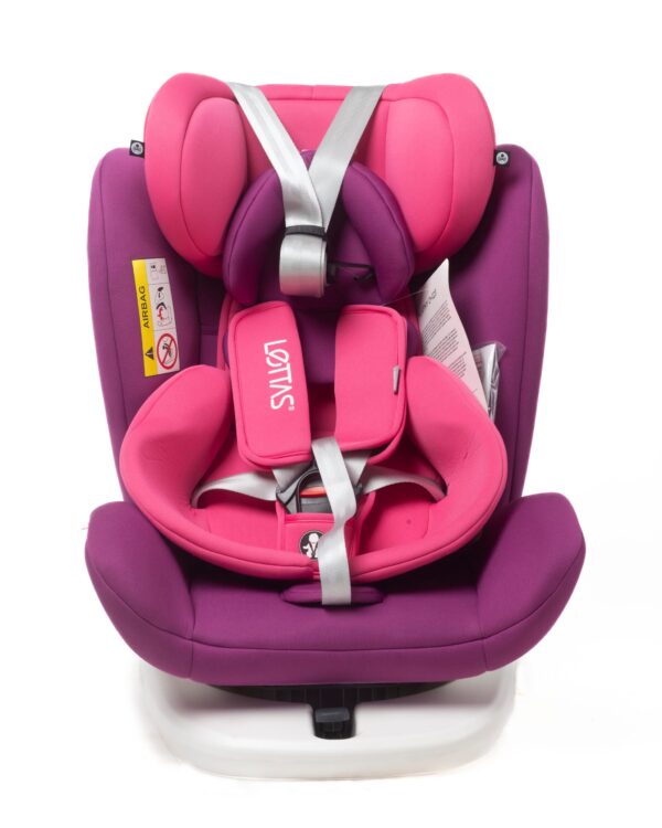 Lottas Pink Car Seat for Babies & Toddlers – Rear & Forward Facing, with Isofix.