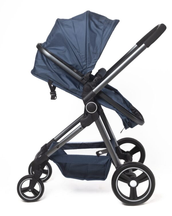 2-in-1 Convertible Baby Stroller, Bassinet Stroller, Blue.