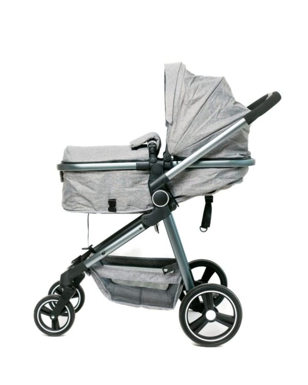 2-in-1 Convertible Baby Stroller, Bassinet Stroller,Mid Range Stroller, Unisex Grey. - Image 2
