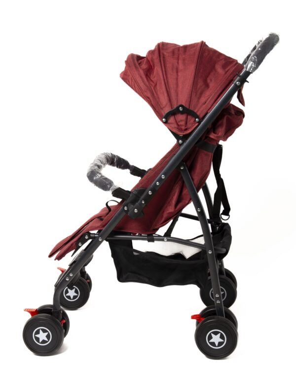 Lightweight Reversible Baby Stroller, Travel Stroller, Red. - Image 3