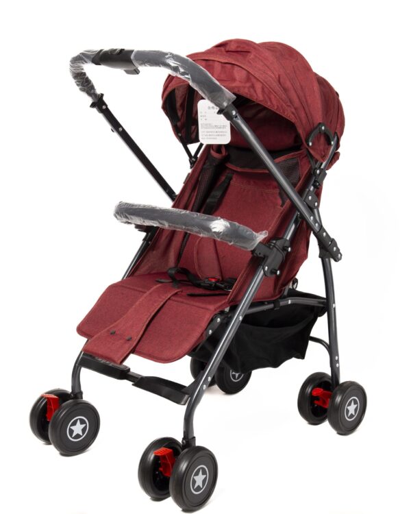 Lightweight Reversible Baby Stroller, Travel Stroller, Red.