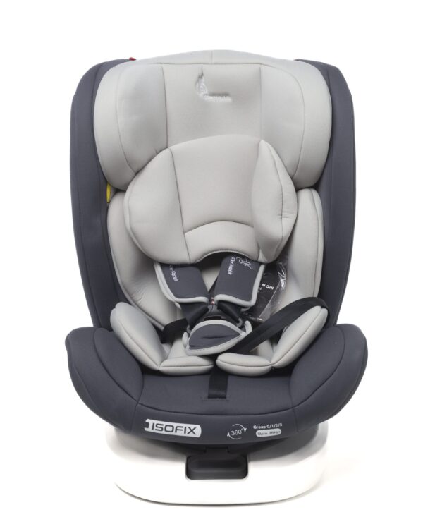 Jack & Jill Baby Car Seat, Grey, Isofix, 360 degrees rotation, 0- 12 years.