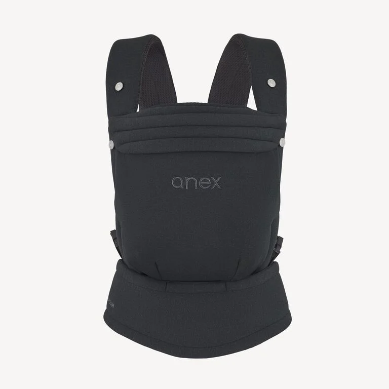 Anex Whiz-Hug ergonomic baby carrier for newborns, Black.